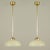 Swedish Striped Glass and Brass Pendants, 1950s, Set of 2 For Sale - Image 14 of 16