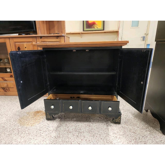 1990s Vintage Ethan Allen Black Stencilled Chairish