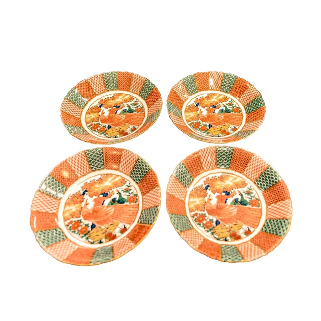 Mid 20th Century Arita Imari Peacock China Set, Full Service for Four, 24 Pieces For Sale - Image 9 of 18