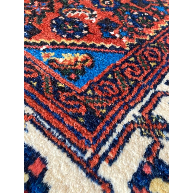 Red Vintage Hamadan Runner Rug, 1940s For Sale - Image 8 of 18