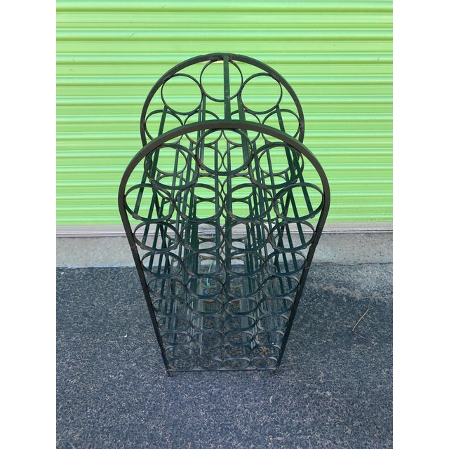 1960s Arthur Umanoff Wrought Iron Wine Rack Chairish