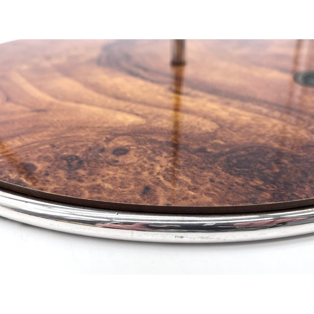 Mid-Century Round Silver-Plated Serving Tray from Sheratonn, 1930s For Sale - Image 9 of 13