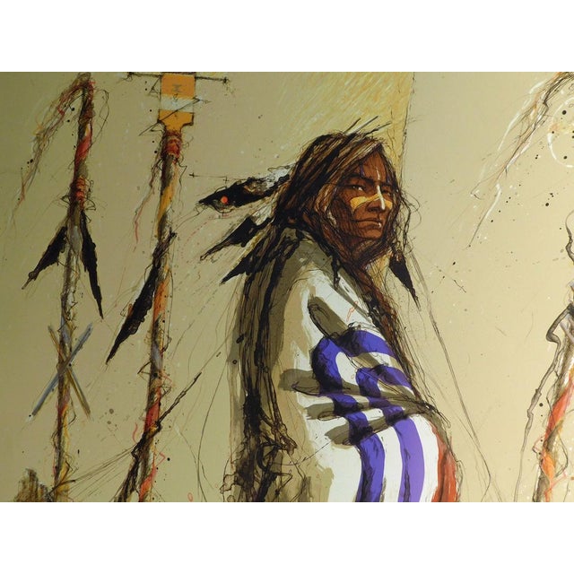 Paper Larry Fodor "Ceremonial" Hand Signed & Numbered Limited Edition Lithograph For Sale - Image 7 of 7