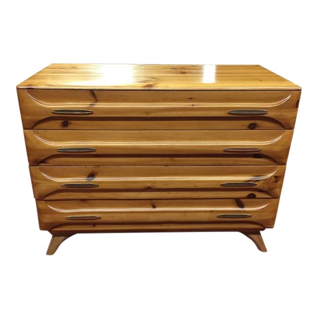 Mid Century Modern Pine Chest Of Drawers Chairish
