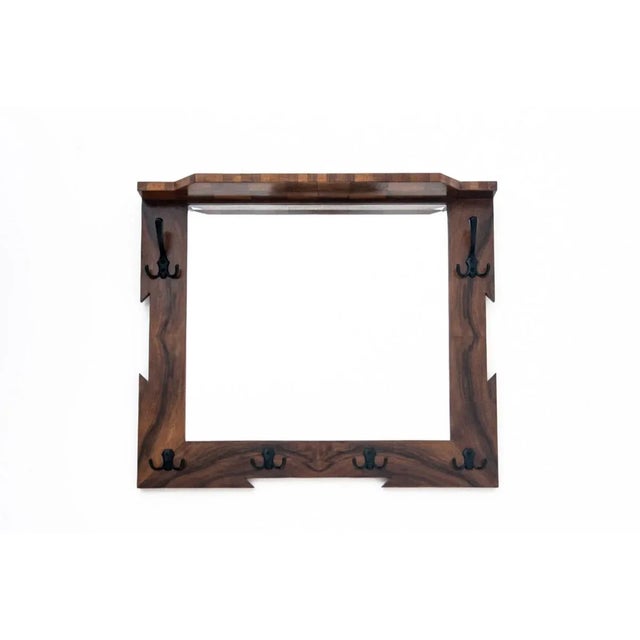 Metal Art Deco Dressing Hanger with Mirror, Poland, 1950s For Sale - Image 7 of 7