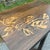 Postmodern Accent Table With Stenciled Leaves For Sale - Image 9 of 11