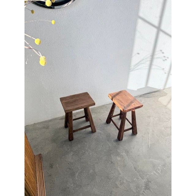 Wood Vintage Oak Stools, 1960s, Set of 2 For Sale - Image 7 of 18