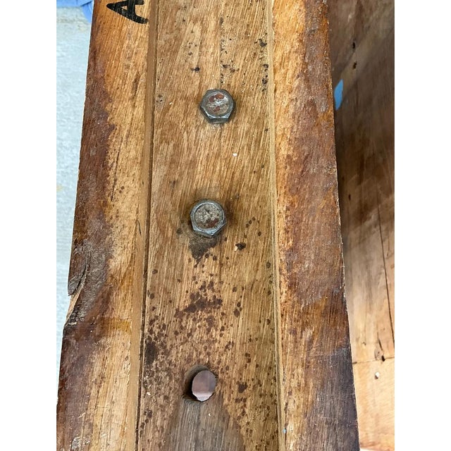 Vintage Monumental Metal Plate Refractory Monastery Table For Sale - Image 10 of 13