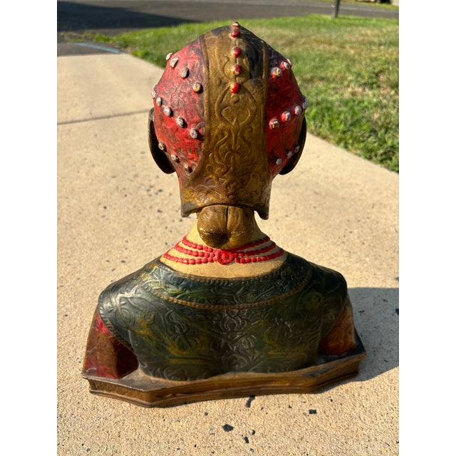 Renaissance Revival Polychrome Plaster Bust, Circa 1920. For Sale In Philadelphia - Image 6 of 12