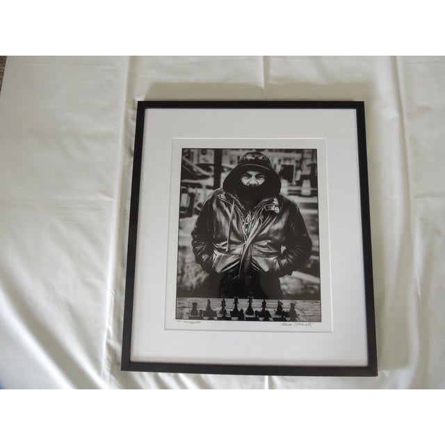 Framed Black & White Photograph Tittle the Chest Master For Sale - Image 4 of 6