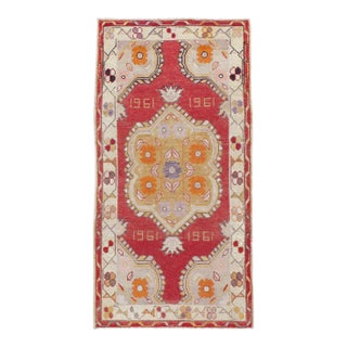 Galerie Shabab Collection Mid-20th Century Turkish Oushak Throw Rug For Sale