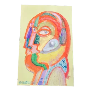 Contemporary Original Abstract Portrait Painting by Ej Hartmann