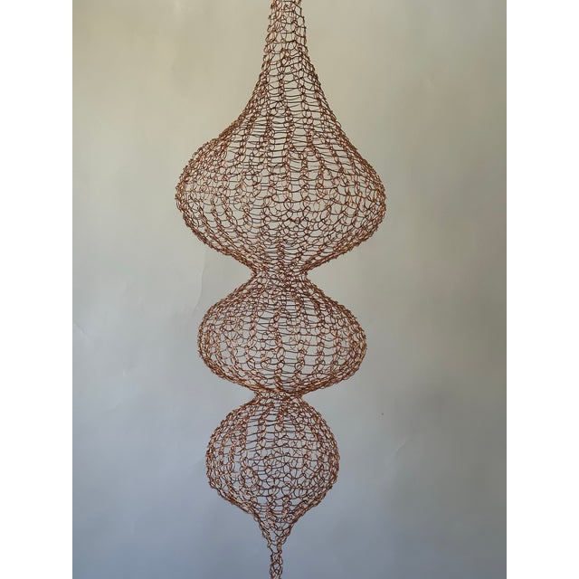 Handmade Copper Wire Sculpture Inspired by the Handwoven Technique of Ruth Asawa