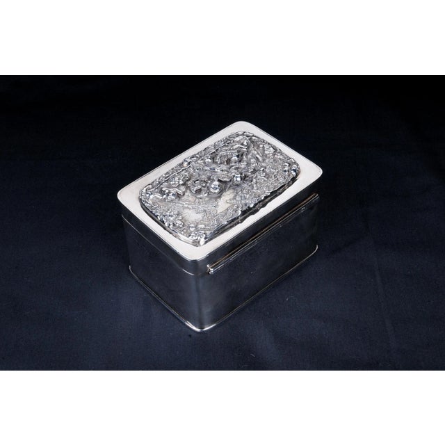 Silver Late 19th Century Continental Silverplate Box For Sale - Image 8 of 11