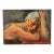 Vintage Mid-Century Figurative Oil Painting on Board | Woman in Thought For Sale
