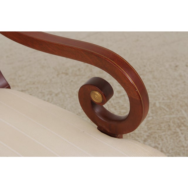 Kindel Mahogany Grand Rapids Sleigh Back Arm Chair For Sale - Image 11 of 17