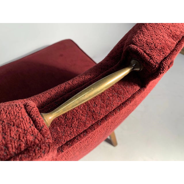 Harvey Probber Harvey Probber Side Chairs with Cast Brass Handles - A Pair For Sale - Image 4 of 12