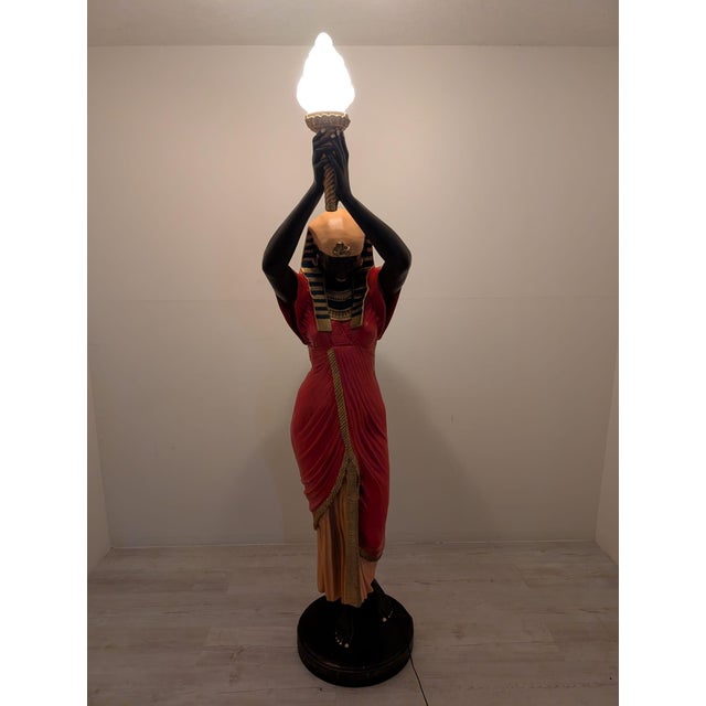Egyptian Floor Lamp in Resin, 1980s For Sale - Image 18 of 18