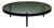 Black Round Coffee Table with Structured Glass Top by Janni van Pelt, Netherlands, 1960s For Sale