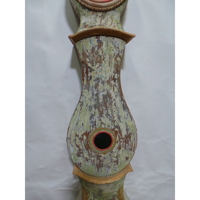 18th Century Swedish Mora Clock 100% Original Paint Sven Nilsson Morin Model For Sale - Image 5 of 12