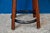 High Workshop Stool in Wood and Patinated Blue Metal For Sale - Image 5 of 9