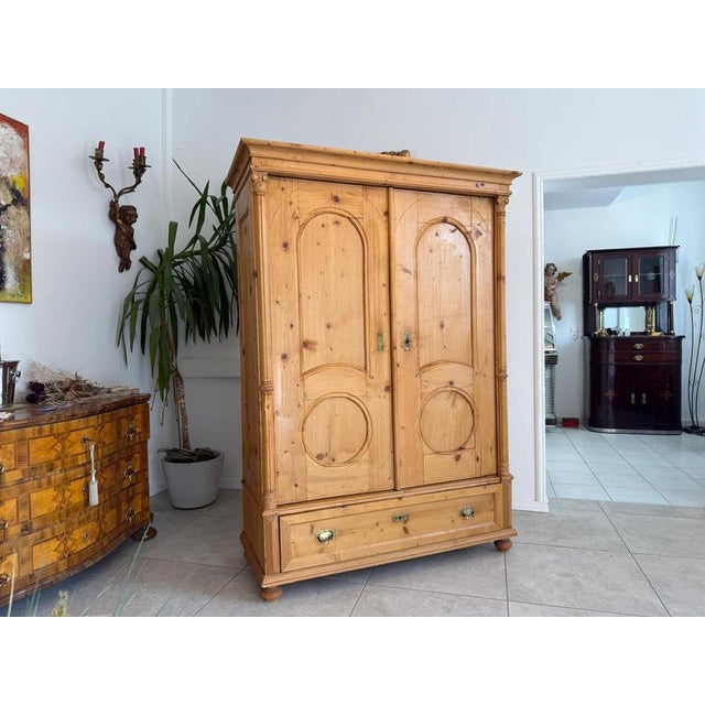 Gründerzeit Farmhouse Wardrobe in Softwood, Styria For Sale - Image 4 of 14