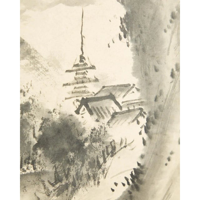 Japanese Edo Six-Panel Haboku Landscapes of Seasons For Sale In Sacramento - Image 6 of 13