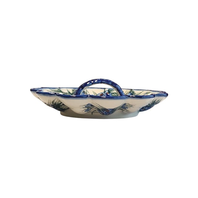 Rustic Vintage Boleslawiec Polish Pottery Egg Plate For Sale - Image 3 of 5