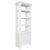 Paint Pair of Petite White Lacquer Faux Bamboo & Wicker Étagère Cabinets For Sale - Image 7 of 9