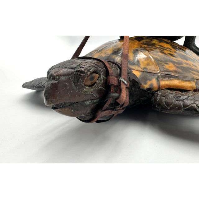 Maitland Smith Bronze Frog & Sea Turtle Sculpture For Sale - Image 11 of 15