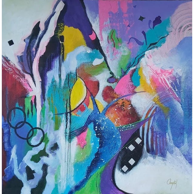 Artwork framed with acrylic on linen This piece is attributed to the mentioned designer/maker. It has no attribution mark...