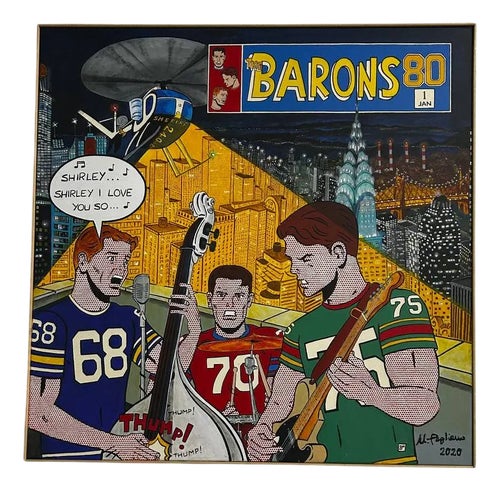 Umberto Gagliano, The Barons 80, Acrylic on Canvas, 2020