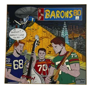 Umberto Gagliano, The Barons 80, Acrylic on Canvas, 2020