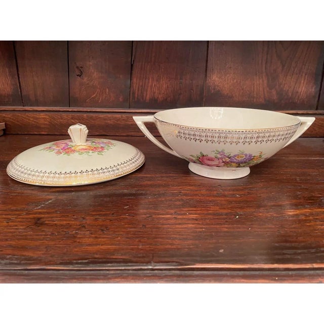 Mid 20th Century Mid 20th Century 22 Karat Covered Serving Bowl For Sale - Image 5 of 10