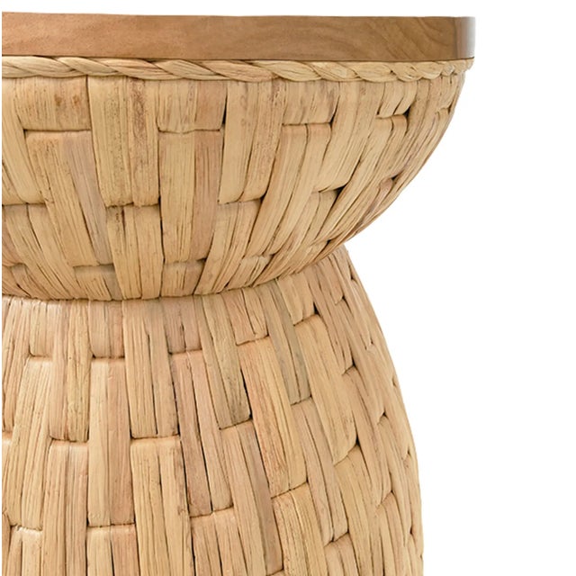 Rustic Matthew Izzo Home Fiji Hyacinth Occasional Table For Sale - Image 3 of 5