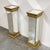 Vintage Mirrored Pedestals in Gilt Finish from Deknudt, Belgium, 1980s, Set of 2 For Sale - Image 4 of 13