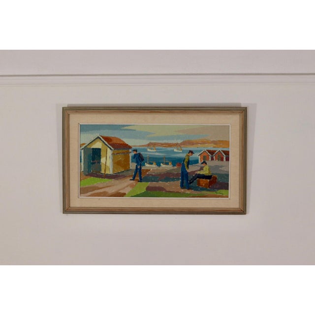 Gunnar Fohlin, Fishing Mode, 1960s, Oil on Canvas, Framed For Sale - Image 8 of 11