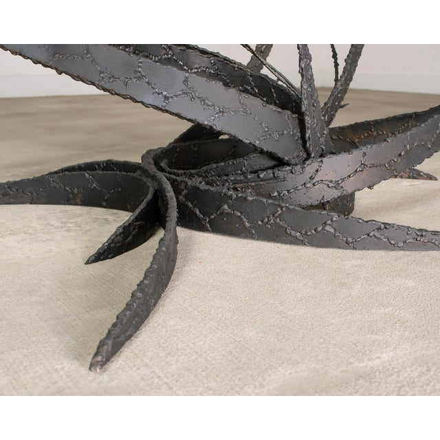 Silas Seandel Brutalist Iron Torch Cut Cocktail Table For Sale - Image 17 of 18