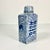 Mid-Century Boho Chic Hollywood Regency Chinoiserie Blue & White Square Happiness Ginger Jars For Sale - Image 4 of 9