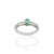 Oval Cut Emerald and Diamond Ring in Solid 18k White Gold Size 7 For Sale In New York - Image 6 of 8