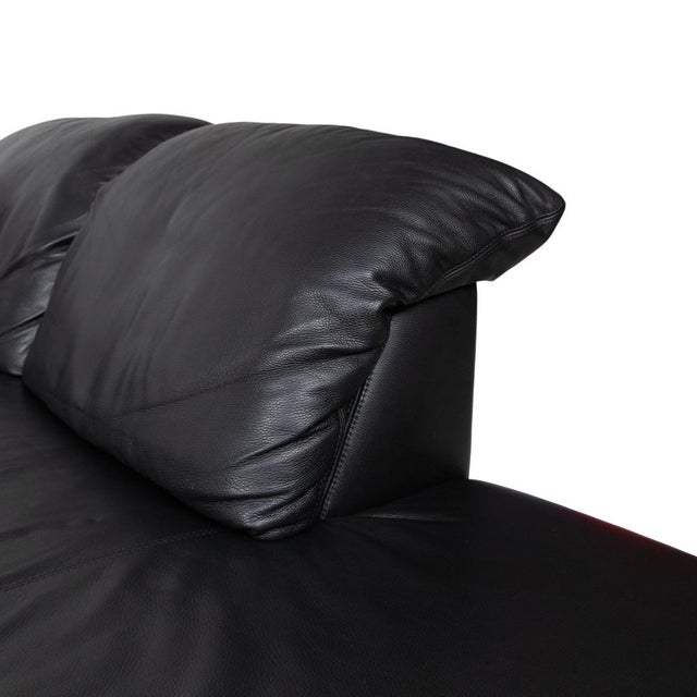 Black Leather Corner Sofa from Willi Schillig For Sale - Image 5 of 15
