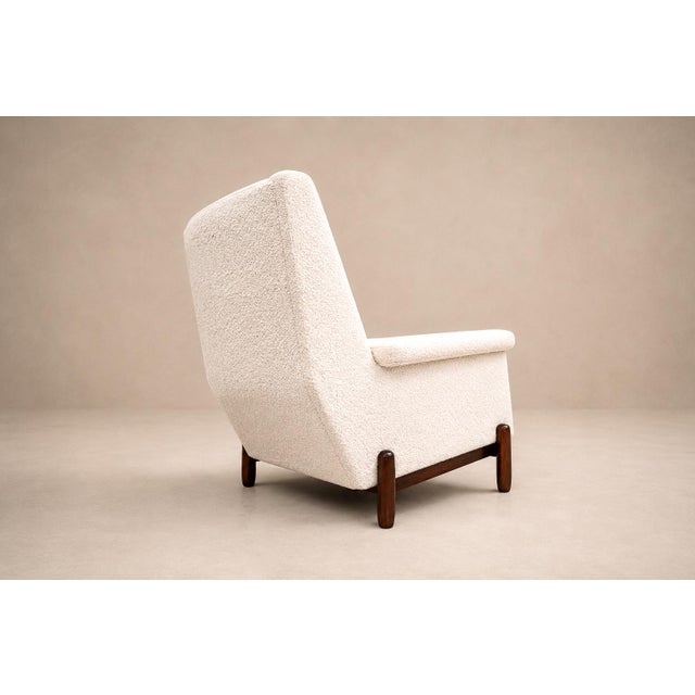 Jorge Jabour Club Chair in Brazilian Rosewood and Bouclé, Brazil, 1960s For Sale - Image 10 of 18