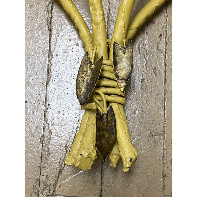 Mid-Century Italian Iron Tole Console and Mirror Set - 2 Pieces For Sale In Chicago - Image 6 of 13