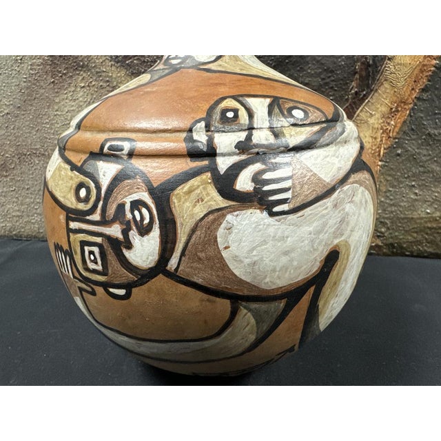 1990s Art Brut Ceramic Vase by Odile Mandrette For Sale - Image 5 of 8