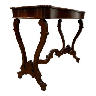 Vintage Victorian Biedermeier Style Parlor Table Console Table Center Table For Sale