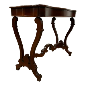 Vintage Victorian Biedermeier Style Parlor Table Console Table Center Table