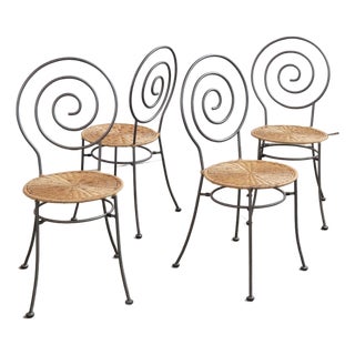 1990s Italian Sculptural Spiral Chairs, Set of Four For Sale