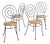 1990s Italian Sculptural Spiral Chairs, Set of Four For Sale