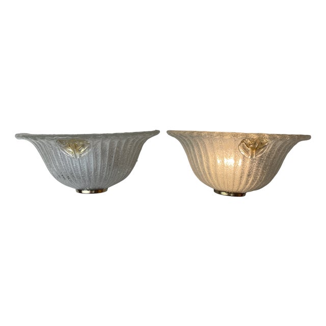Murano Graniglia Wall Lamps from Italamp, Italy, 1980s, Set of 2 For Sale