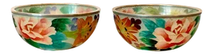 Early Japanese Plique-a-jour Bowls from Nagoya - Pair